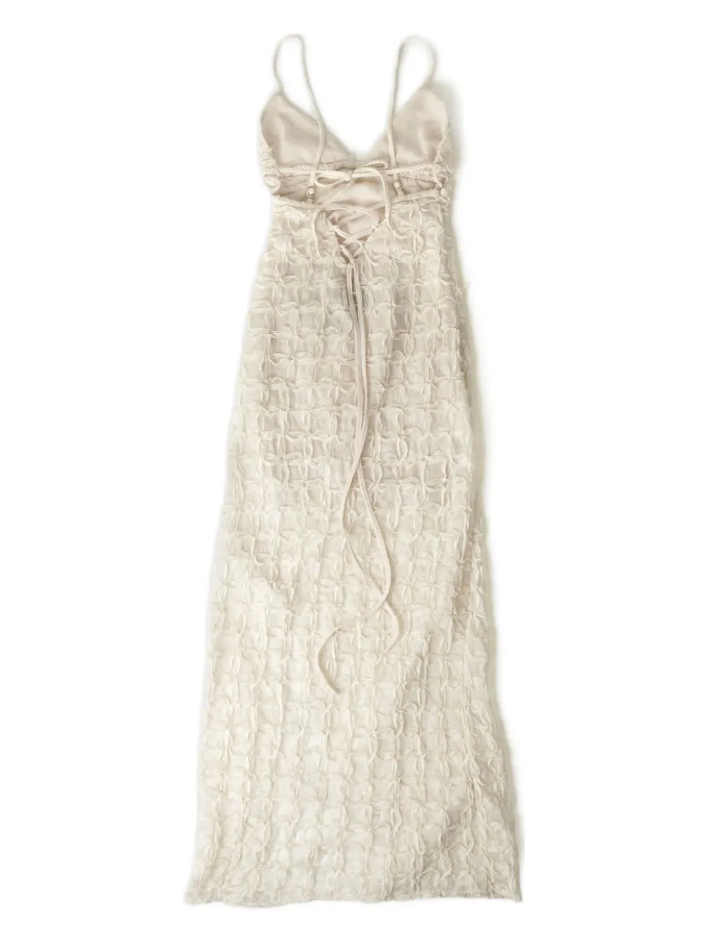 House Of Sunny Robe Hera Applique Blanc Cassé In Neutral