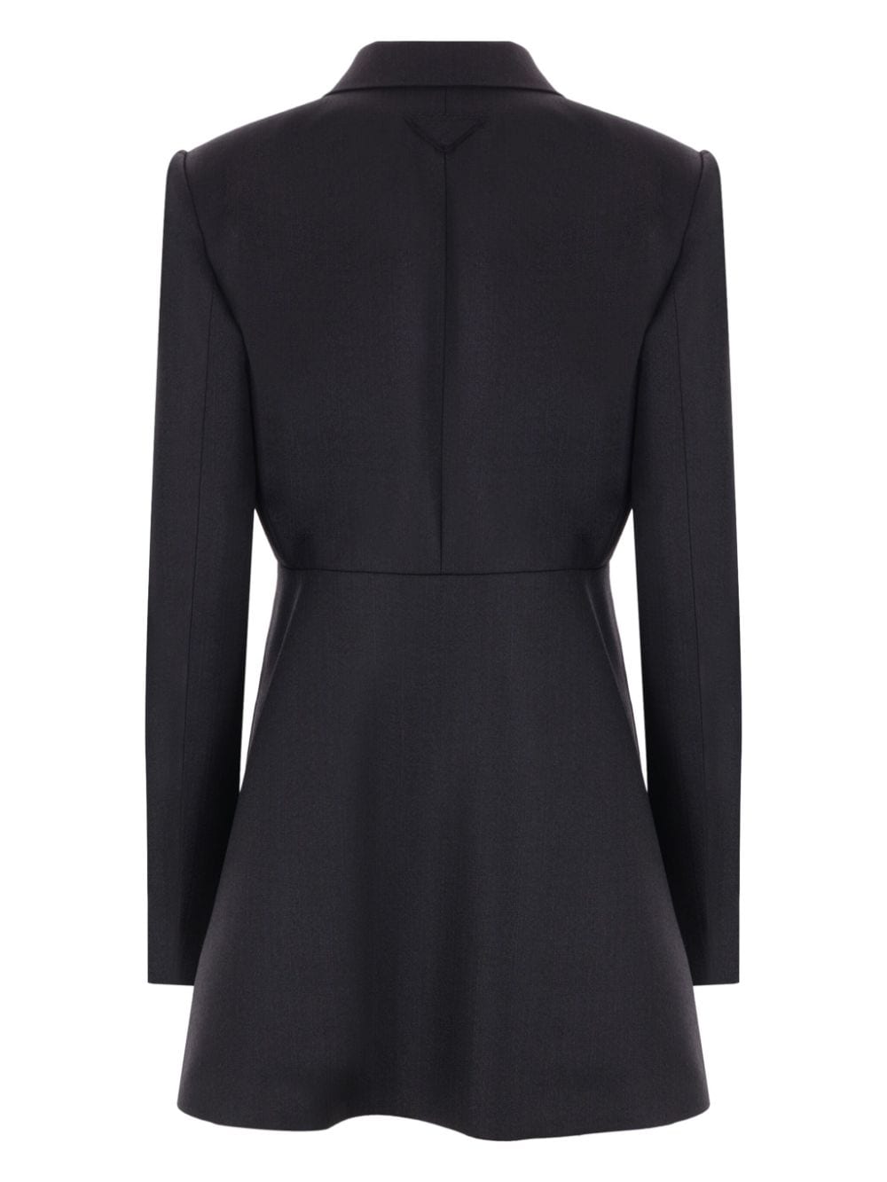 Shop Prada Double-breasted Wool Blazer In Blau