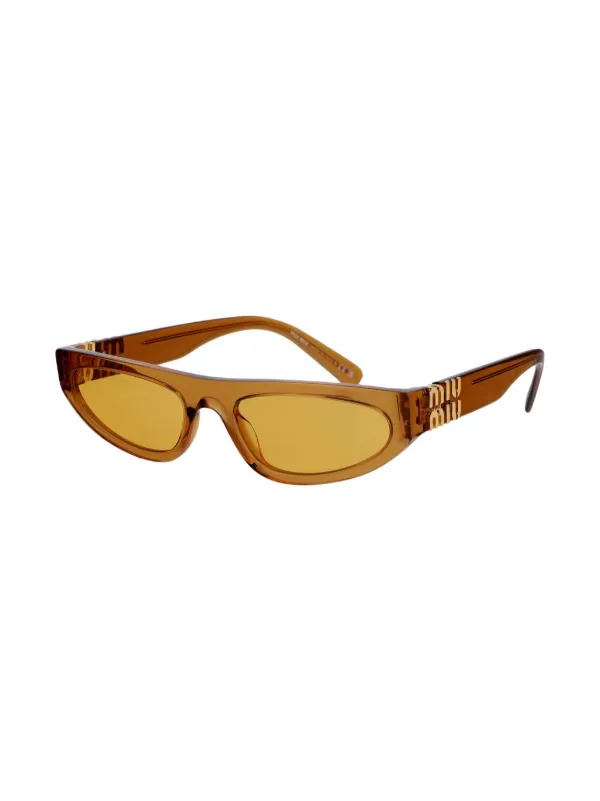 Miu Miu Eyewear キャットアイ サングラス | ブラウン | FARFETCH JP