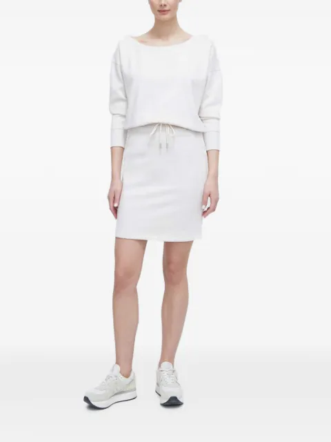 DKNY drawstring long-sleeve mini dress