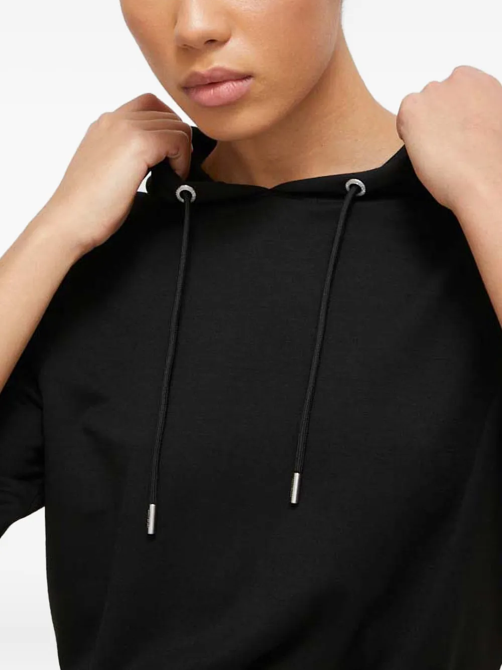 DKNY Mini-jurk met capuchon en lange mouwen Zwart