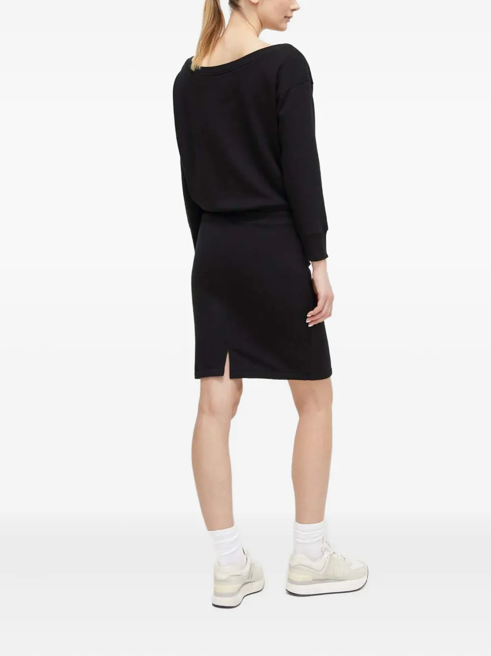 Dkny Drawstring Mini Dress In Black