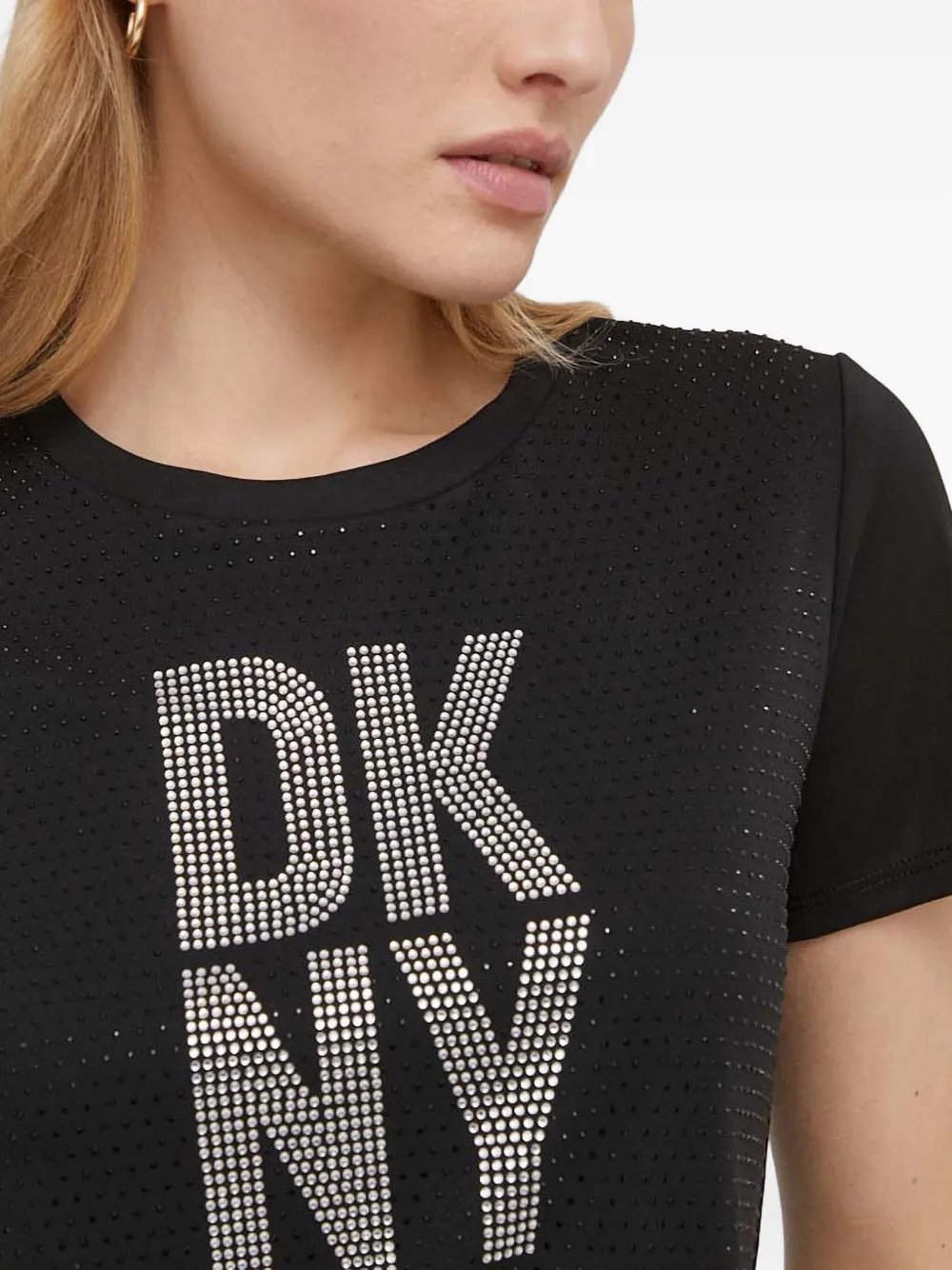 DKNY T-shirt met logo Zwart
