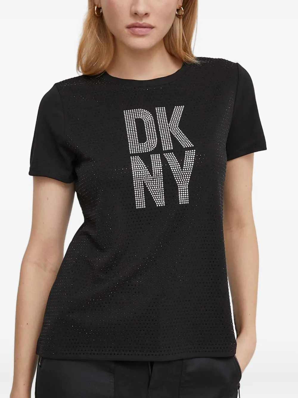 DKNY T-shirt met logo Zwart