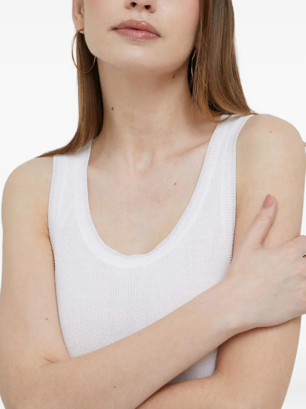 Dkny Ruched Tank Top In Brown