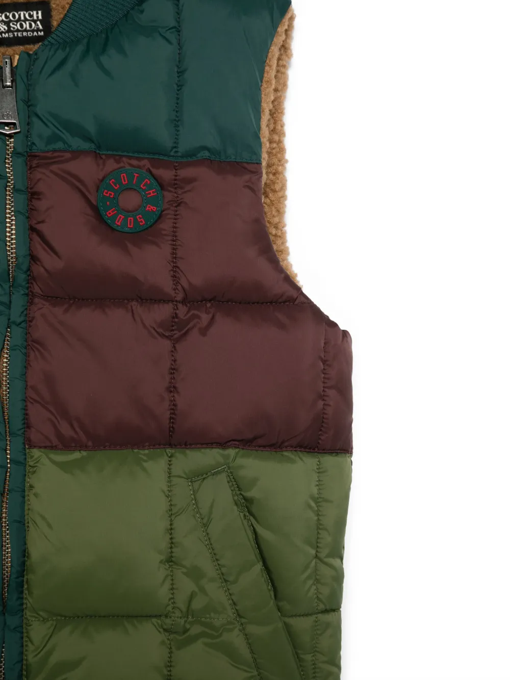 Scotch & Soda Omkeerbare bodywarmer Groen