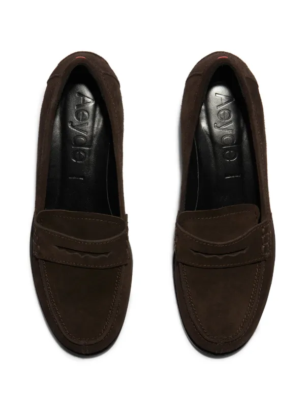 【関税込み】Aeyde ブラウン Oscar レザー ローファー Aeyde: Brown Oscar Loafers | SSENSE