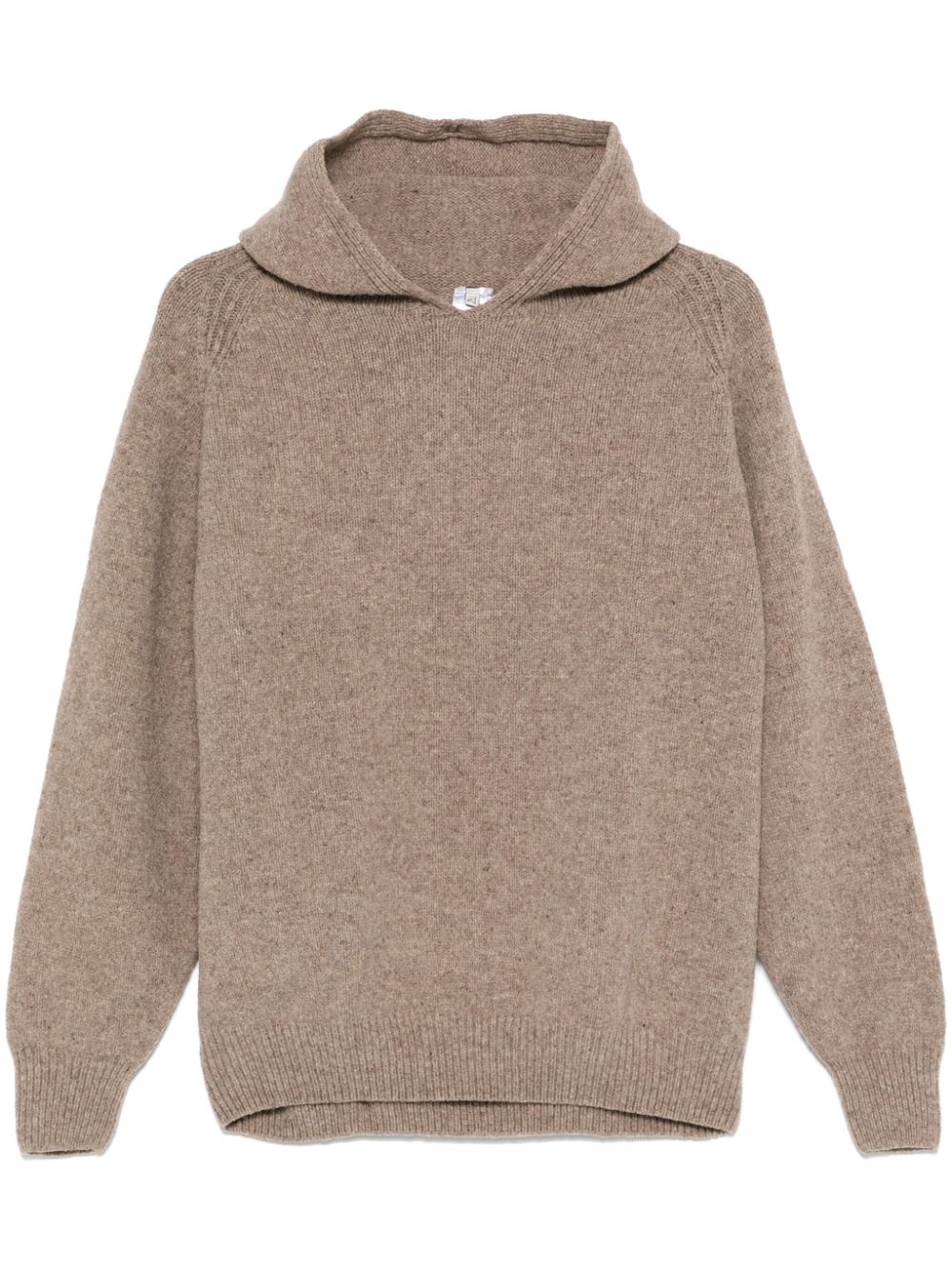 Baserange knitted hoodie Bruin