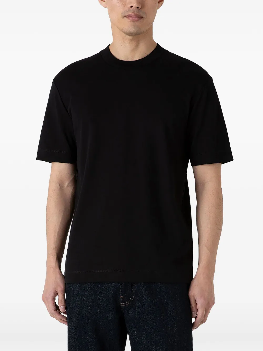 Sunspel jersey T-shirt - Zwart