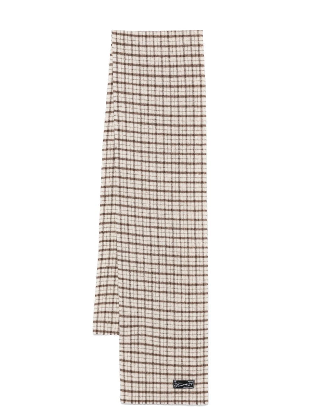 Mfpen Checked Scarf In Nude