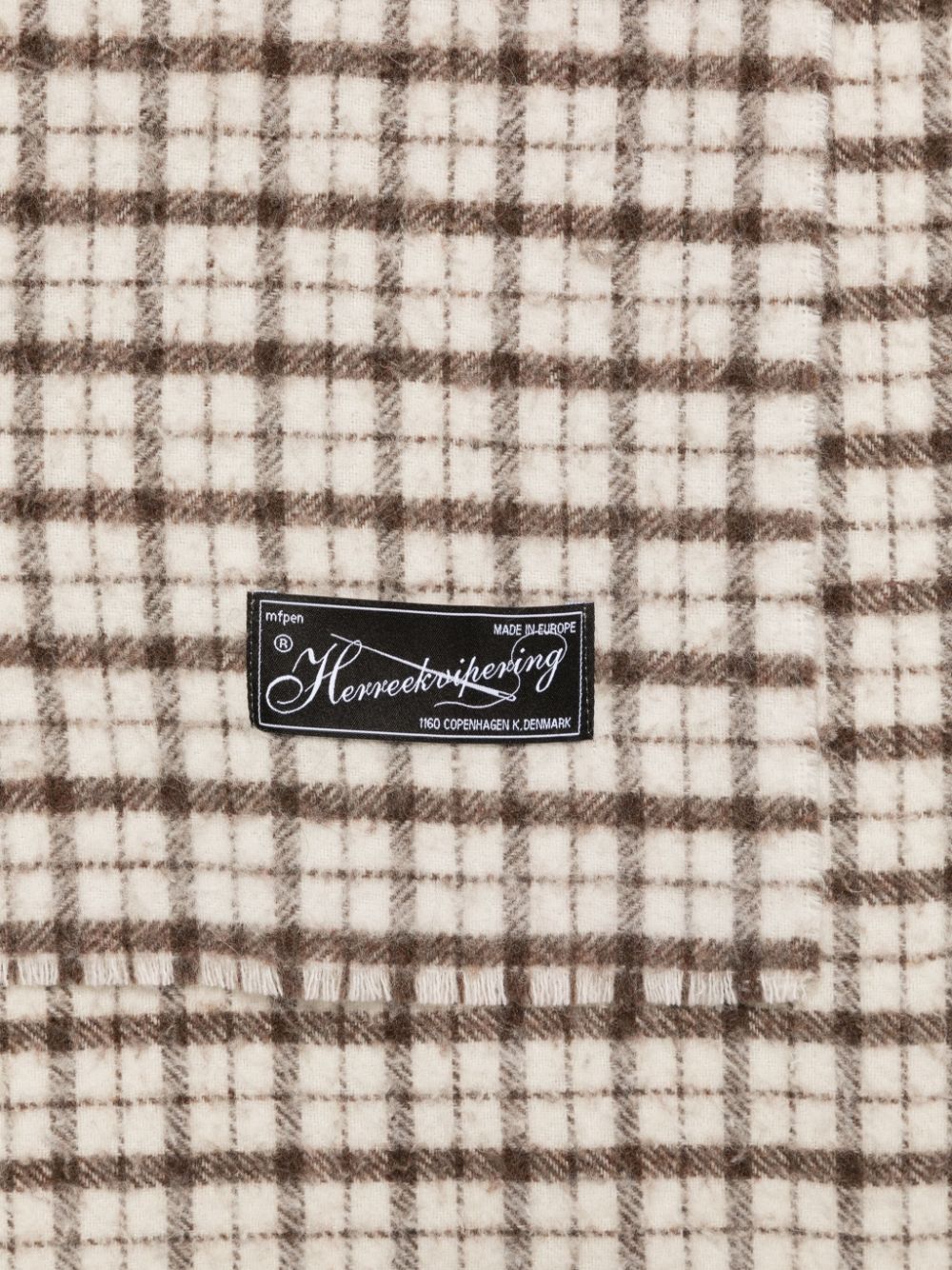 mfpen checked scarf - Beige