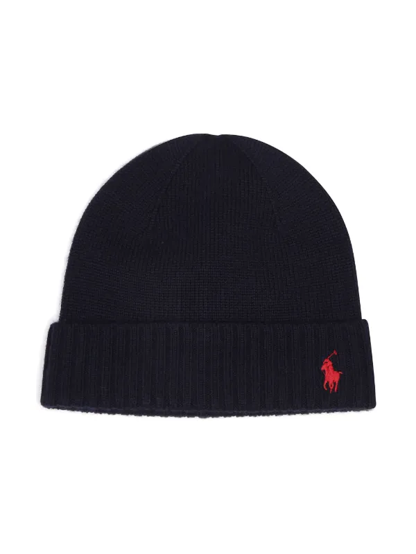 POLO RALPH LAUREN KIDS Polo Pony Beanie Blue FARFETCH AO