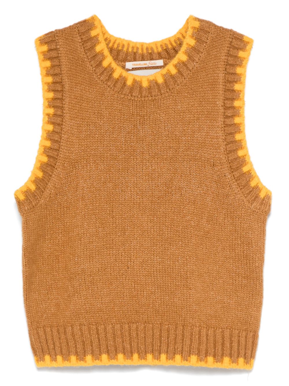 Scotch & Soda Fluffy Blanket vest - Brown