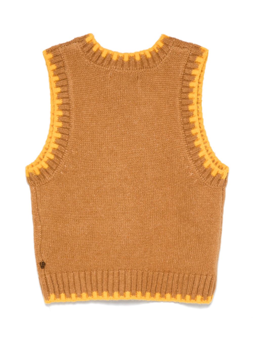 Scotch & Soda Fluffy Blanket vest - Brown