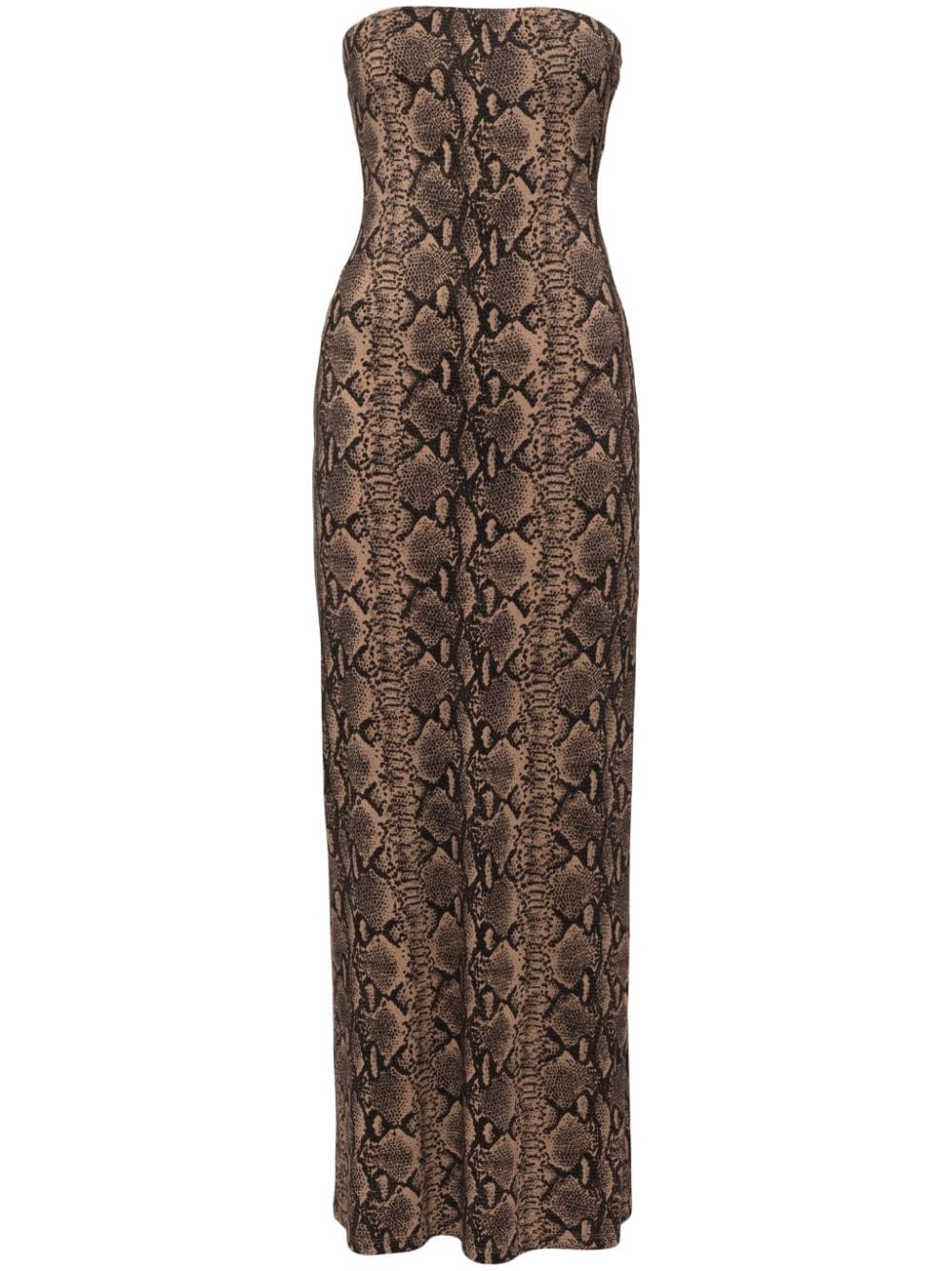 Shop Alice And Olivia Delora Maxi Dress In Brown