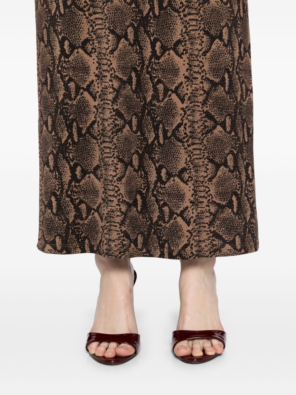 Shop Alice And Olivia Delora Maxi Dress In Brown