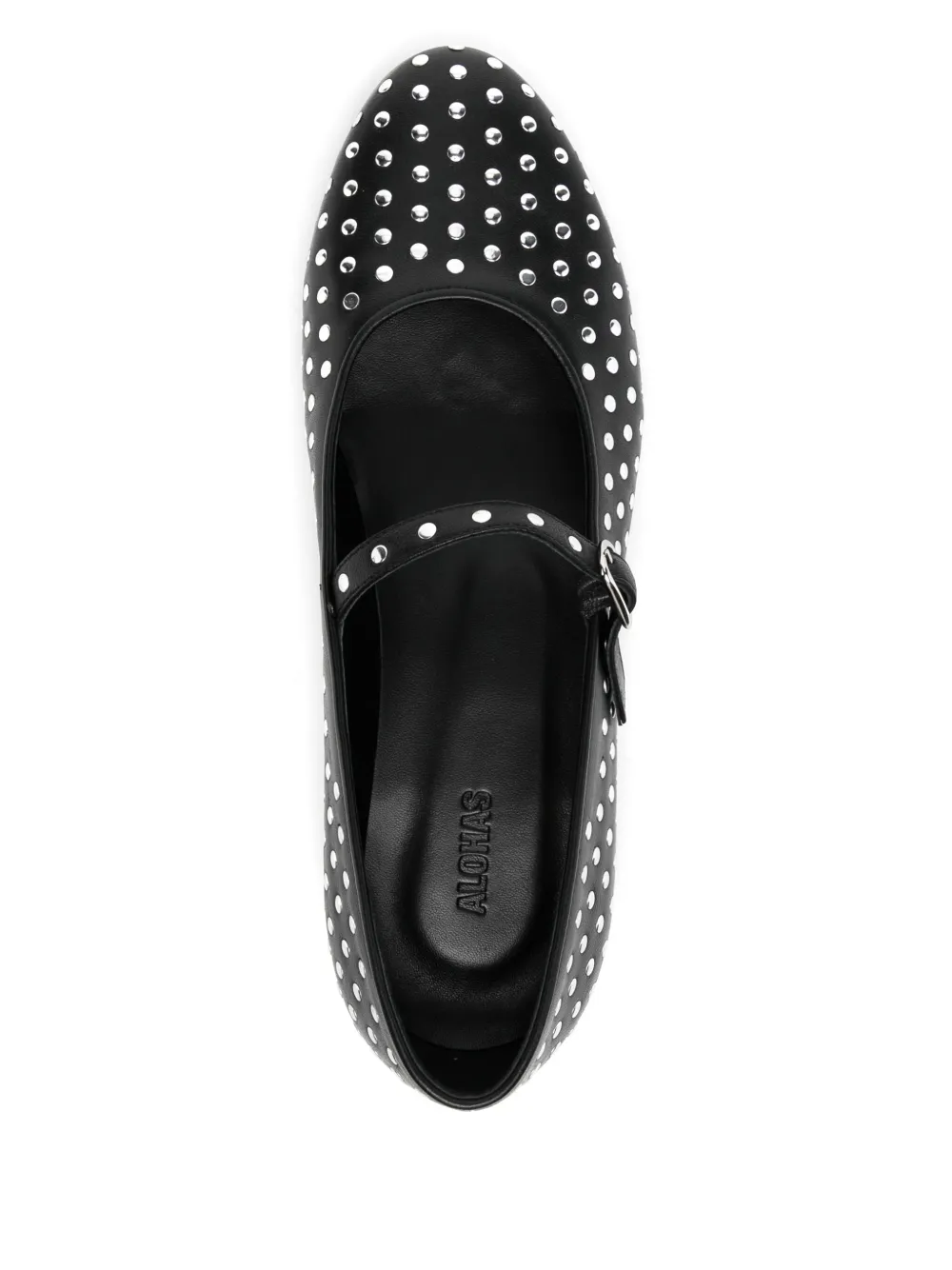 ALOHAS Lucien ballerina's met studs Zwart