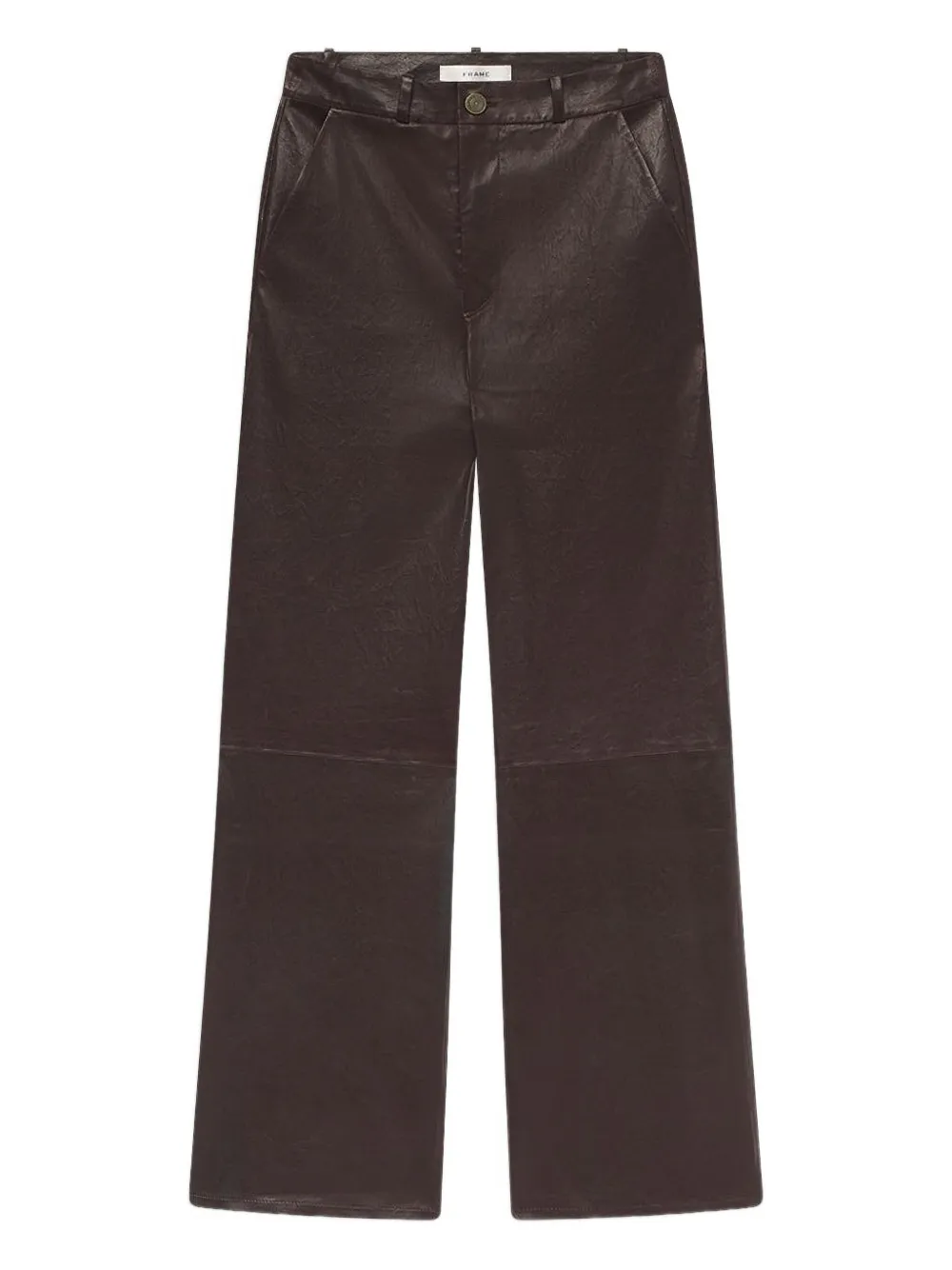 Frame Leather Trousers In Brown