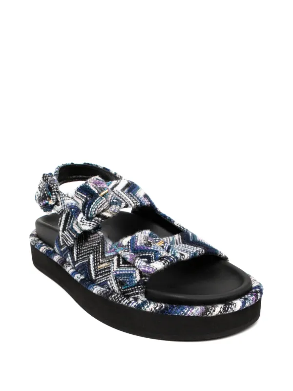 サンダル・ミュール MISSONI Women Sandals MWB009083 SEA BLUE Missoni Elise Sandals | Blue | FARFETCH JO