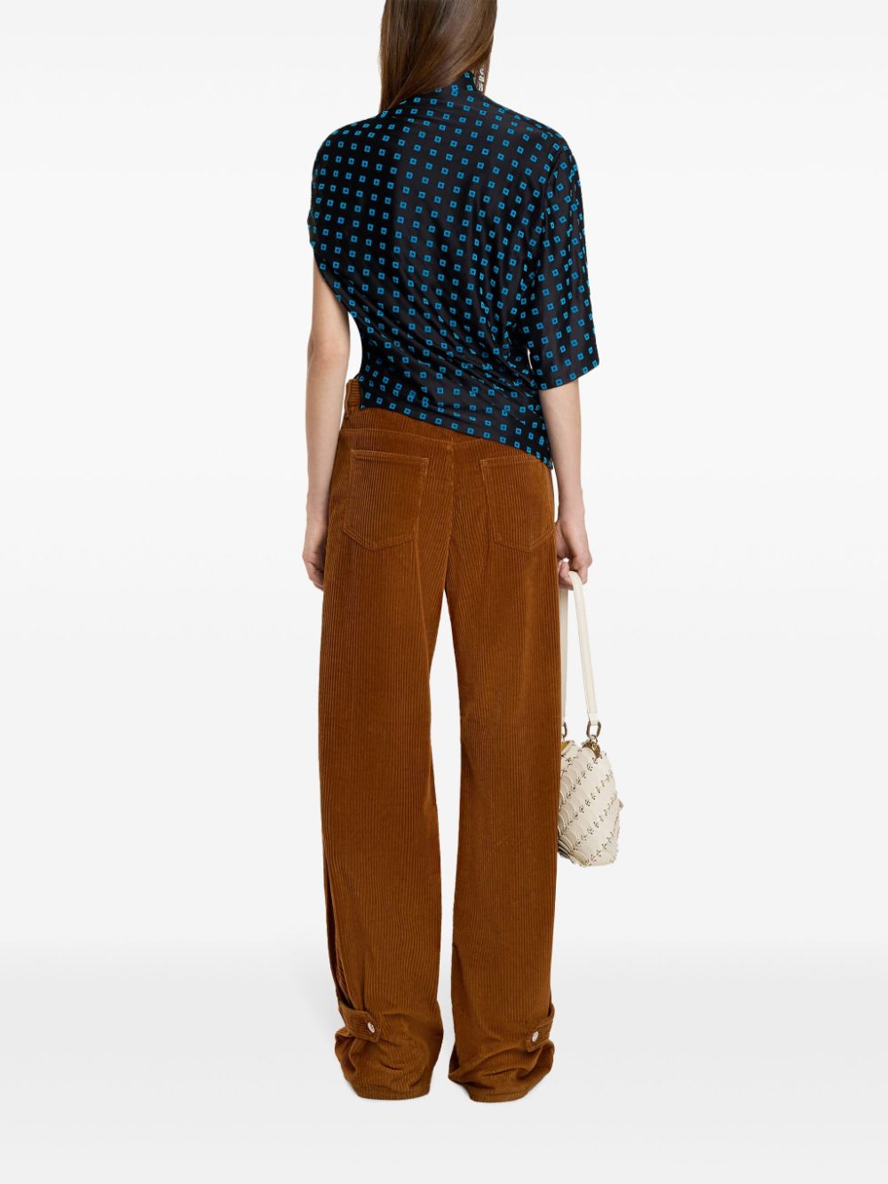 Original Cheap Rabanne wide-leg corduroy trousers Women