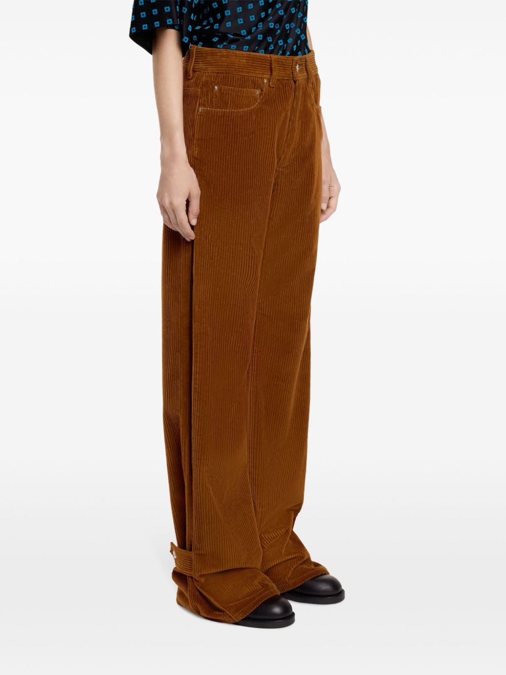 Original Cheap Rabanne wide-leg corduroy trousers Women