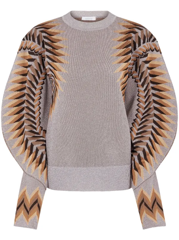 Rabanne Jacquard Sweater in Grey