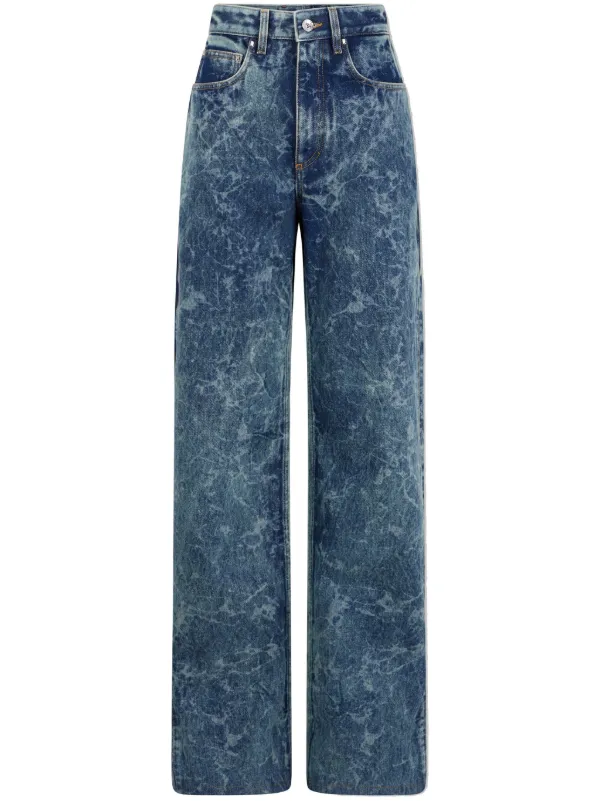 Rabanne Washed Wide-leg Jeans in Blue