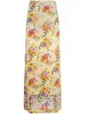 Rabanne floral embellished maxi skirt - Neutrals