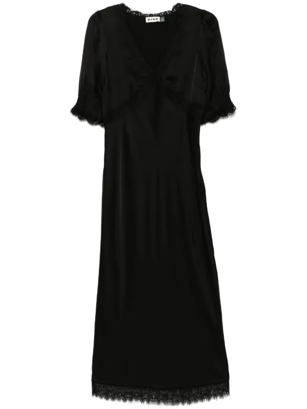 Rixo Annina Midi Dress in Black