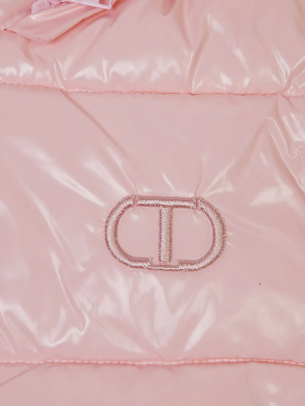TWINSET Kids Donsjack met geborduurd logo Roze