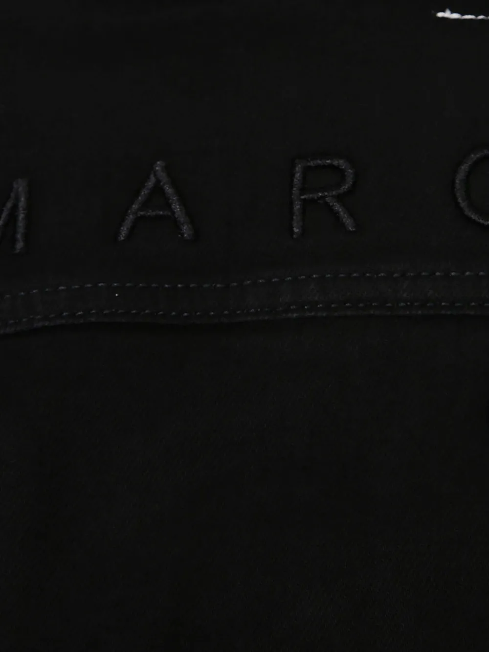 MM6 Maison Margiela Kids Spijkerjack met geborduurd logo Zwart