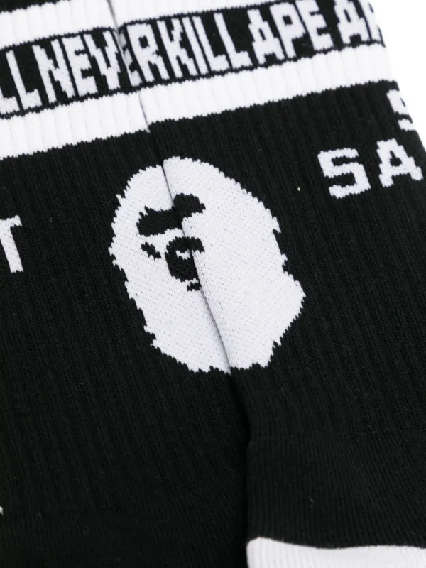 SAINT Mxxxxxx × BAPE® AP_SOCKS/APE / BLK