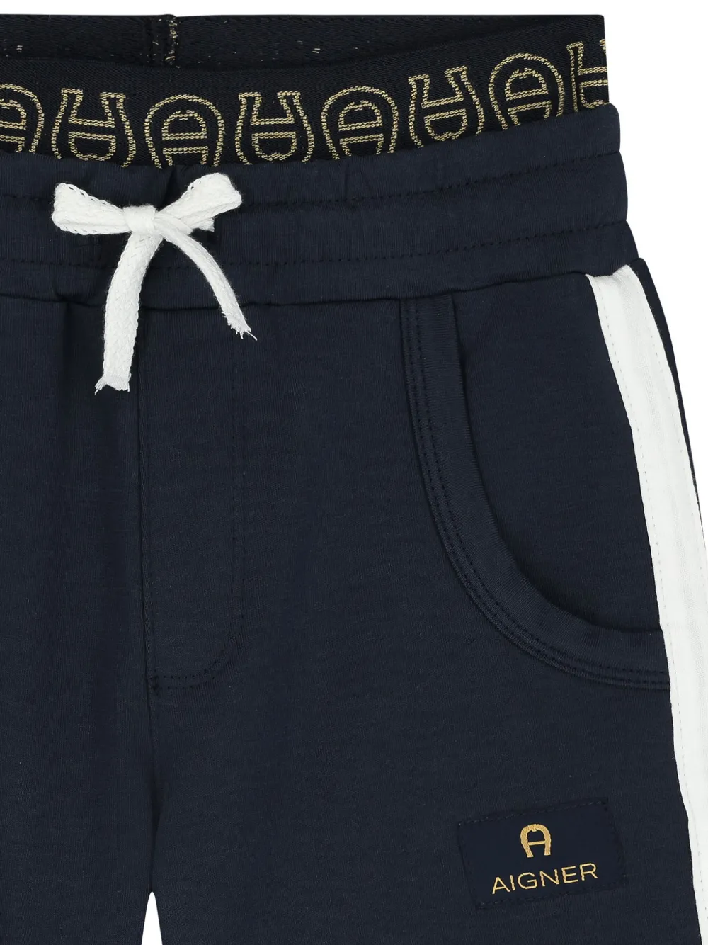 Aigner Kids Shorts met logo-applicatie Blauw