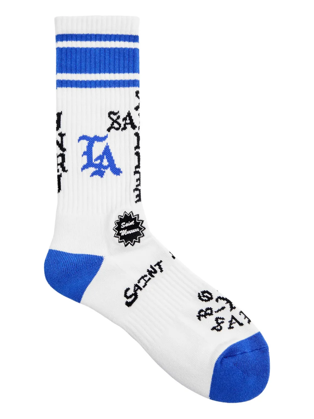 SAINT MXXXXXX Born N Raised striped socks - Bianco