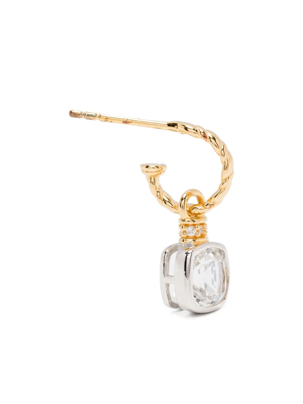 V JEWELLERY two-tone hoop earrings - Oro