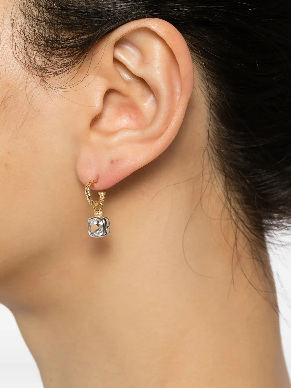 V JEWELLERY Tweekleurige oorringen - Goud