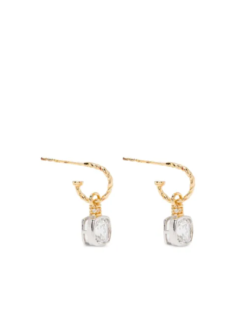 V JEWELLERY two-tone hoop earrings