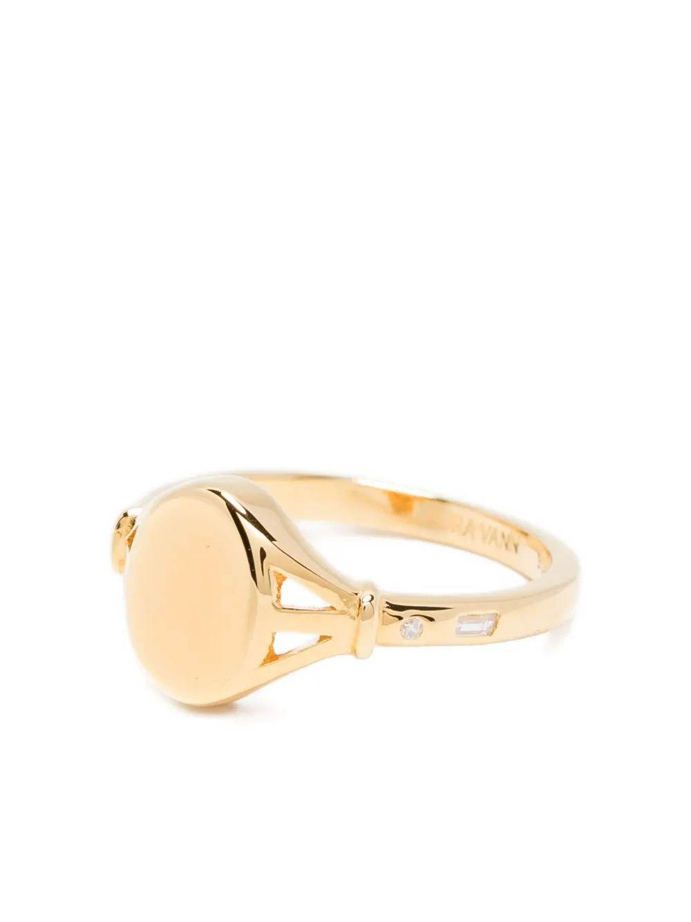 V Jewellery Tilly Signet Pinky Ring In Gold