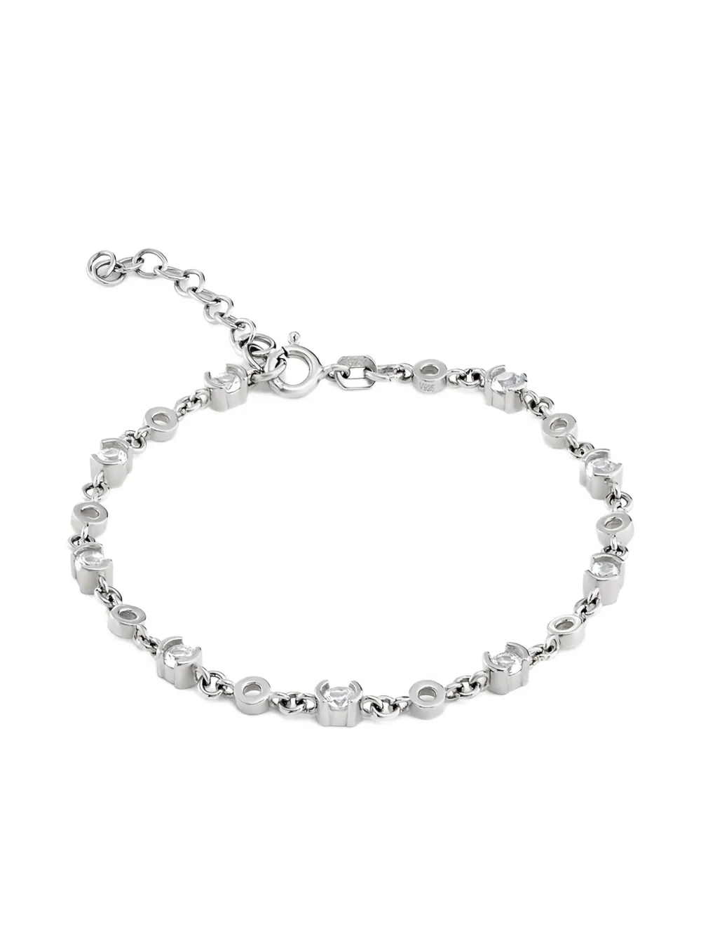 V JEWELLERY Lyla crystal-embellished bracelet - Zilver