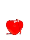 Vivienne Westwood mini heart patent crossbody bag - Red