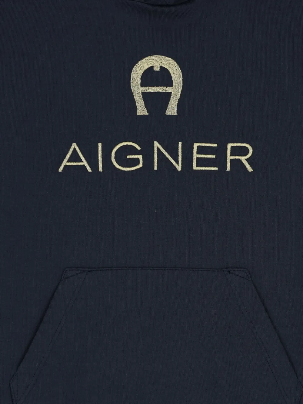 Aigner Kids Hoodie met geborduurd logo Blauw