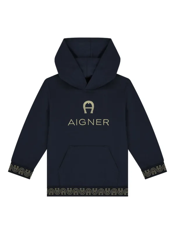 AIGNER アイグナー セットアップ ジャージ パーカー ロゴ刺繍 L Aigner Kids ロゴ パーカー | ブルー | FARFETCH JP