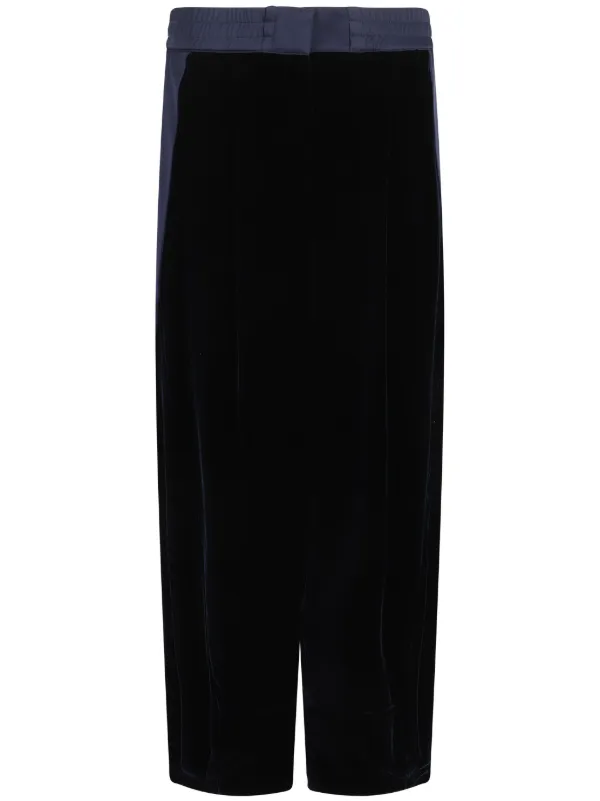 Giorgio Armani ベルベット パンツ | ブルー | FARFETCH JP