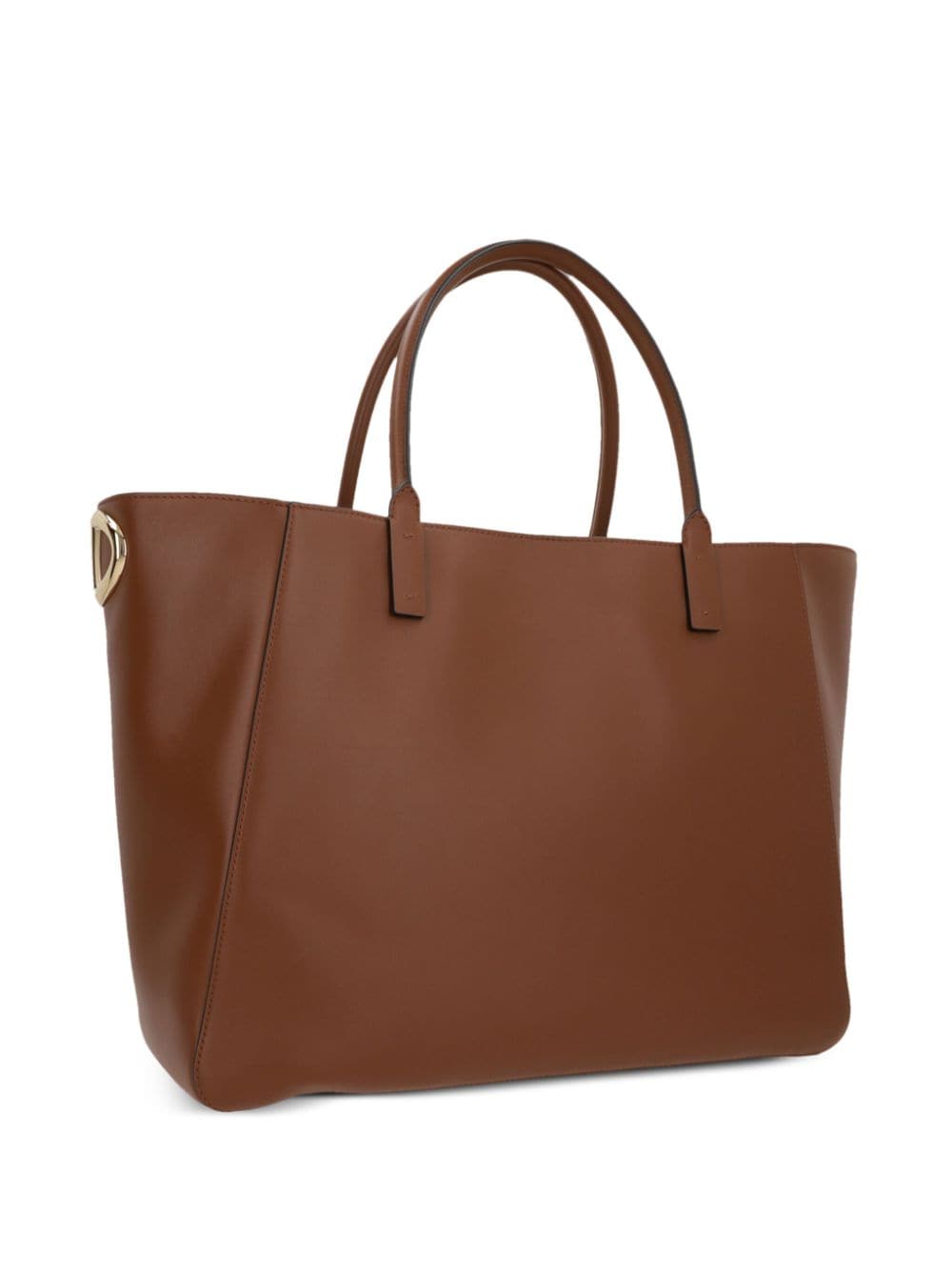 Shop Valentino Large Vlogo Tote Bag In Braun