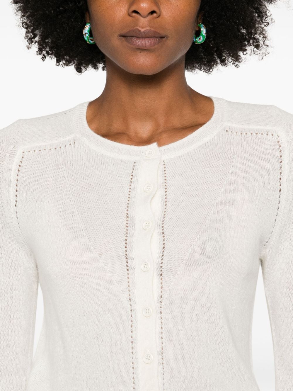 Shop Pinko Potatura Cardigan In White