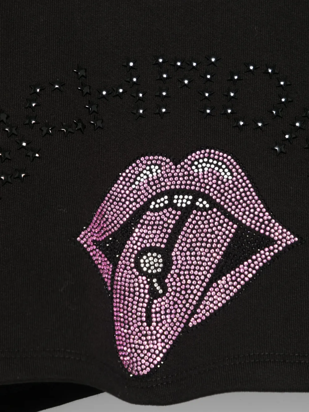 John Richmond Junior Sweater met logo van stras Zwart