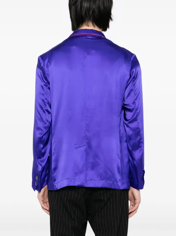 Pierre Louis Mascia ADANA Silk Jacket Purple FARFETCH AO
