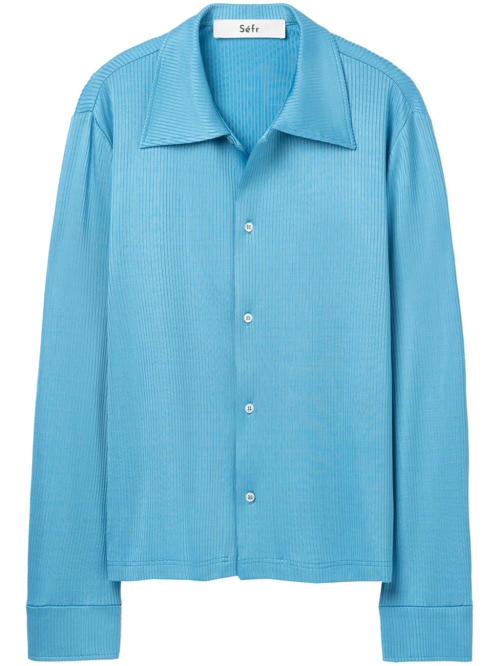 Shop Séfr Reese Shirt In Blue