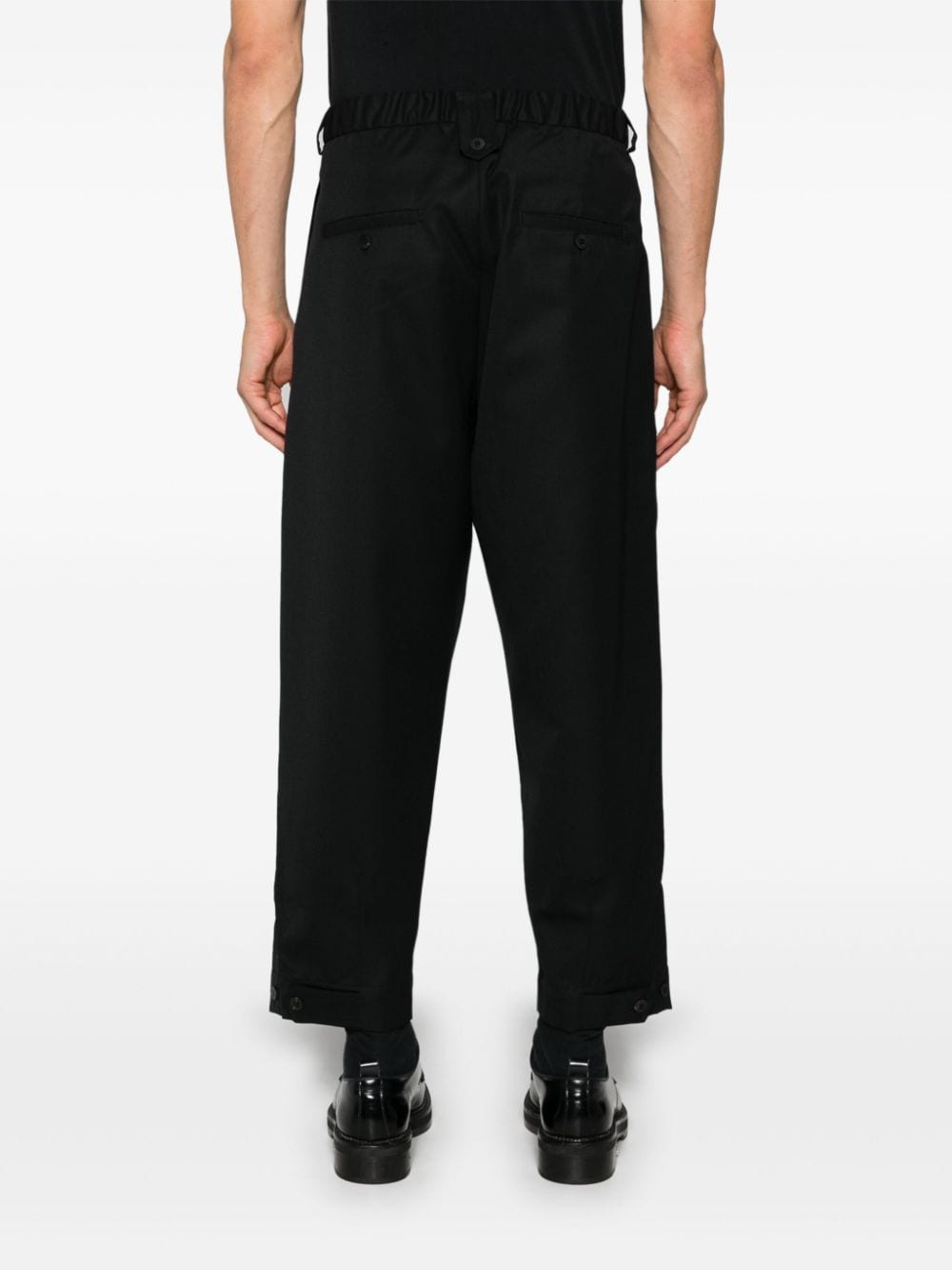 Shop Isabel Benenato Virgin Wool Trousers In Schwarz