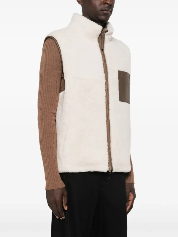 Yves Salomon シアリング ベスト | ホワイト | FARFETCH JP